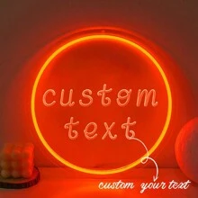 Custom Round Neon Sign, Room Decor, Wedding Decor, Commercial Signage, USB LED Neon Light, Personalized Birthday Gift. - Singel Color - View 11
