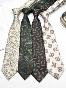 1 件珍珠花手工领带，适合商务、休闲、派对男士领带