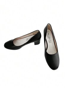 Tacones altos versátiles y de moda para mujer, zapatos de tacón elegantes - Negro - Ver 3