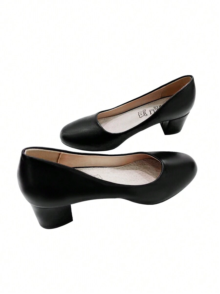 Tacones altos versátiles y de moda para mujer, zapatos de tacón elegantes - Negro - Ver 1