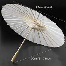 1pc, Vintage White Paper Umbrella For - Perfect For Parties, And Photography - DIY Painting Supplies And Party Decor Halloween - Umbrella - View 9