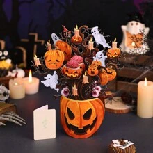 1pc Halloween Table Decorations Pumpkin Table CenterpieceTable Decor For Halloween Table Party Living Room Kitchen Office Bar Decorations - Multicolor - View 1