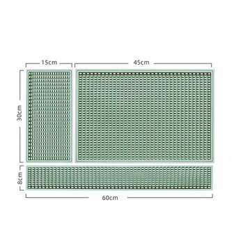 Silicone Anti-Slip Heat Insulation Countertop Mat, Perforated Design, Modular, 3 Sizes, Cup Coaster