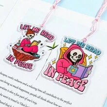 1 cái, Halloween Acrylic Đánh Dấu Trang, Halloween Đầu Lâu Phụ Kiện Thích Hợp Cho Nam Nữ, Quà Tặng Halloween Tuyệt Vời Cho Những Người Yêu Sách - Một kích thước phù hợp với tất cả - Xem 8