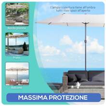 Outsunny Outdoor Umbrellas - Beige - View 7