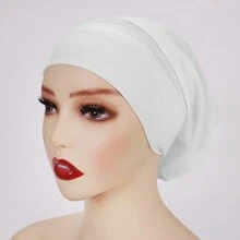 1pc Basic Solid Color Modal Hijab Inner Cap, Breathable Non-Slip Knitted Hijab Undercap Daily Under Cap - Multicolor - View 9