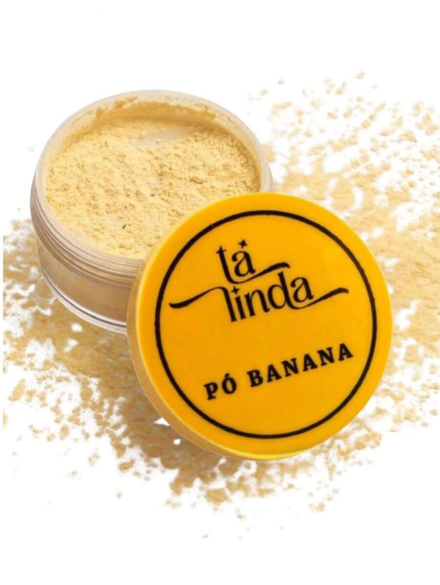 Kit com 3 Pó Banana Tá Linda - Para Revenda Festa Junina - Amarelo - Visão 1