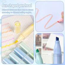 Bộ 4 bút dạ quang, bút dạ quang đầu cọ xiên màu huỳnh quang dùng để vẽ tranh - Nhiều màu - Xem 7