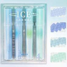 Bộ 4 bút dạ quang, bút dạ quang đầu cọ xiên màu huỳnh quang dùng để vẽ tranh - Nhiều màu - Xem 6