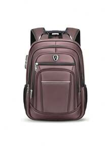 Unisex Backpack Water Resistant Waterproof Reinforced Steel Cable And Anti-Theft Padlock For School Travel Social Elegant Great Promotion Random Model Shipping - màu nâu - Xem 1