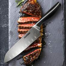 KONOLL 3/7 件套，高端厨师刀套装，配备德国刀片和人体工学手柄的专业厨房刀具系列，面包刀，多用途刀，水果刀，厨房用品 - 3 件組刀具 - 查看 1