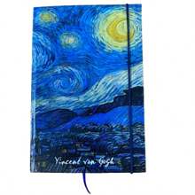 Sketchbook Notebook For Drawing 21x14 Cover Artwork Starry Night - Without Line For Drawings Or With Line For Notes - STARRY NIGHT - View 2