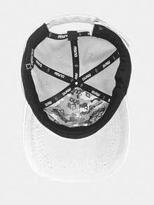 Adjustable Curved Brim Strapback Dardo Cap - trắng - Xem 2