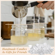 500克/1公斤透明果冻蜡，自制蜡烛凝胶蜡，手工材料，水晶凝胶蜡烛蜡，用于蜡烛制作和手工香薰蜡烛用品 - 白色 - 查看 10