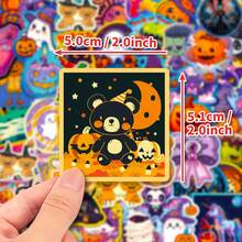 50 miếng dán Halloween, miếng dán bầu không khí ma bí ngô dễ thương vui nhộn cho sổ lưu niệm, trang trí tiệc sinh nhật, ốp lưng điện thoại máy tính xách tay, miếng dán vinyl tuyệt vời cho người lớn, thanh thiếu niên - Nhiều màu - Xem 2