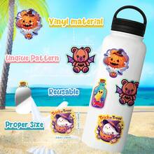 50 miếng dán Halloween, miếng dán bầu không khí ma bí ngô dễ thương vui nhộn cho sổ lưu niệm, trang trí tiệc sinh nhật, ốp lưng điện thoại máy tính xách tay, miếng dán vinyl tuyệt vời cho người lớn, thanh thiếu niên - Nhiều màu - Xem 5