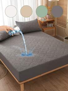 1 Stück wasserdichte Spannbettlaken, Bettwäsche, Matratzenschoner, weich und bequemer Matratzenschutz, atmungsaktive Bettdecke, staubdicht und rutschfestes Design, ideal als Ostergeschenk, Muttertagsgeschenk, perfektes Urlaubsgeschenk, für Einzel-/Zwillings-/Voll-/Königs-/Queensize Betten, maschinenwaschbar (ohne Kissenbezug)