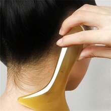 Resin Arched Gua Sha Scraper For Neck Massage, Lymph Acupoint Meridian Board - Multicolor - View 1
