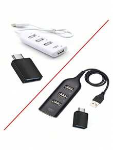 Usb Hub Otg Type C 4 Ports Usb 2.0 Adapter Keyboard Mouse For Cell Phone Pen Drive Mobilador Game Kit - Miscellaneous - View 1