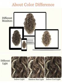 Curly Hair Ponytail Extension 12 Inch Claw Drawstring Ponytail Wig Pieces Brown With Golden Highlights High Pony Tails Hair Extensions Synthetic Friendly Fiber For Women