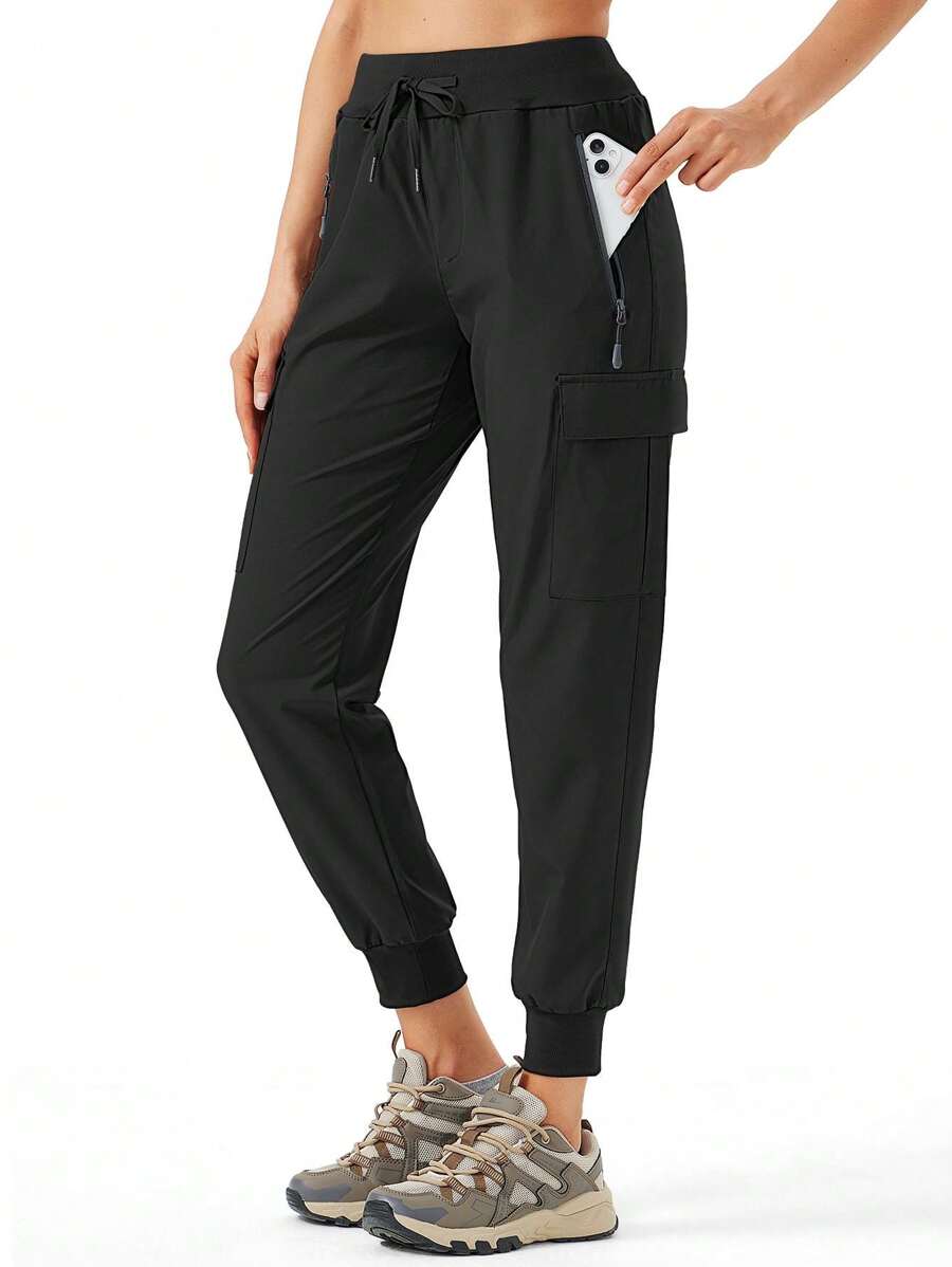 ZUTY Damen Cargo Jogginghose, leicht, schnelltrocknend, Wanderhose, Sportbekleidung, Lounge, Lässig, Outdoor