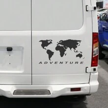 2Pcs Car Side Body Sticker Graphics World Map Adventure Edition Decor Decal For Van SUV Camper RV Motorhome Camper Caravan MPV  MINIBus Auto DIY Vinyl Cover - 60x32cm/23.62x12.6inch - View 4