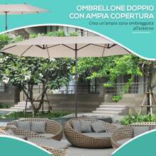 Outsunny Outdoor Umbrellas - Beige - View 4