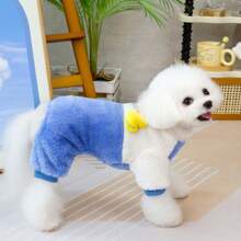 24件装鸭子造型四脚抓绒毛衣，宠物服装，猫咪连体衣，狗狗四脚抓绒外套，新款秋冬动物服装，小型宠物服饰，3D鸭子变身服，休闲狗狗服装，宠物用品，畅销款，保暖针织衫，双面抓绒毛衣 - 粉色 - 查看 9