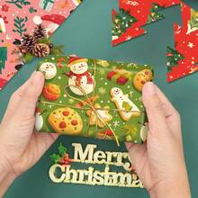 Giấy cắt hình vuông Giáng sinh, vật liệu, 12 mẫu khác nhau bao gồm cây thông Noel, ông già Noel, bông tuyết, người tuyết, chắp vá cho đồ thủ công DIY - Nhiều màu - Xem 4