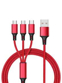 BinBoom Multi Charging Cable, Multi USB Charger Cable 3 In 1 Charging Cable Universal USB Charging Cord With Type-C, Micro USB, IP Port For Most Cell Phones & Pads Compatible With IPhone, Android, Camera, MP3 Universal Adapter Polyamide - Multicolor - View 9