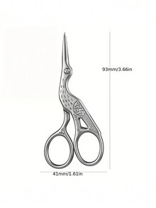 Professional Bionic Crane Type Eyebrow Trimming Scissors For Eyebrow Nose Hair Beard Ear Hair All Kinds Of Hair Trimming Neutral And Neutral Makeup Care Scissors Salon And Nail Art Embroidery Scissors Thread Scissors Household Eyebrow Trimming Scissors,Nail Supplies,Nail Tools,Nail Art Tools,Back To School,Nails,Nail Tools For Press On Nails - Multicolor - View 3