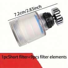 6+1 Multi-Stage Sink Water Filter, 360° Swivel Water Faucet Filter For Kitchen & Bathroom - Removes Chlorine, Fluorides, Heavy Metals And Hard Water