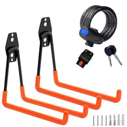  Gancho Soporte Bicicleta Acero Resistente Pared Colgar 2pzs + Candado Vmingo Mexico