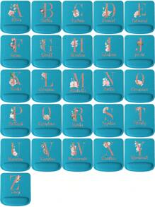 1 miếng lót chuột hỗ trợ cổ tay tùy chỉnh, tên viết tắt tùy chỉnh theo mẫu từ A đến Z, miếng lót chuột chơi game máy tính, miếng lót chuột công thái học Eva, miếng lót chuột cho máy tính xách tay, máy tính bảng, miếng lót cổ tay, thả vận chuyển, miếng lót chuột thoải mái cho phụ kiện văn phòng - Màu xanh lam - Xem 2