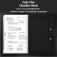2025 Simplified Schedule Today's Plan Notebook Diary A4/A5 Learning Travel Office Plan Calendar One Page Per Day PLANNER - Multicolor - View 16