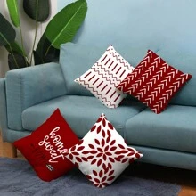4pcs Mixed Pattern Cushion Cover Without Filler