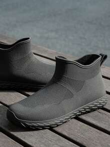 1 Paar wasserdichte und ölresistente Stiefel für Damen, bequeme und warme Gummistiefel für Outdoor-Arbeit im Winter