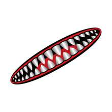 万圣节恐怖贴纸鲨鱼嘴性感嘴唇搞笑定制前保险杠汽车防水乙烯基薄膜汽车外部配件适用于 X Y S - 83.82x20.32cm/33x8inch - 查看 11