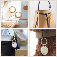 5pcs Metal Spring O Rings Clip Carabiner Snap Rings Zinc Alloy Spring O Ring Round Spring Snap Carabiner Clip Buckle Karabinerring For Keyrings Buckle,Bags,Purses - Gold - View 9