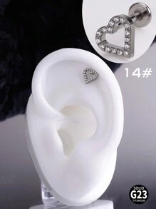 1 件时尚钛金属唇钉内螺纹耳钉天鹅叶天鹅 5A 氧化锆石 G23 植入级唇钉心形耳环鼻环鼻中隔珠宝月亮猫爪耳环铰链鼻中隔环眼海螺耳轮耳钉唇钉梦露唇环唇钉顶部螺丝平背耳环耳钉海螺唇钉梦露美杜莎唇鼻穿孔女士日常佩戴圣诞节和万圣节礼物情人节 - 彩色 - 查看 17