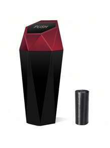 Press-Type Car Trash Can With Lid - 1pc, Mini Car Interior Accessory, Leak-Proof Trash Can, Multi-Purpose Storage Box And Organizer, Suitable For Car, Home, Office. Trash Bags Are Not Included And Need To Be Purchased Separately.