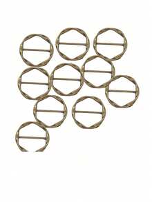 10 chiếc kẹp khăn lụa sang trọng - Khóa kim loại tròn thời trang, kẹp cà vạt áo phông cho phụ nữ, giá đỡ quấn quần áo, dễ sử dụng, phụ kiện thời trang - Nhiều màu - Xem 20