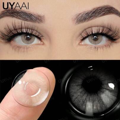 UYAAI 1副自然增大彩色隐形眼镜，大直径，适合约会、日常佩戴、万圣节装扮、角色扮演