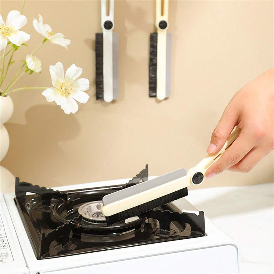 1pc Crevice Cleaning Brush, New Multifunctional Gap Cleaning Brush Tool, Bathroom Gap Brush, Grout Cleaner Brush Hard Bristle Crevice Cleaning Brush For Shops