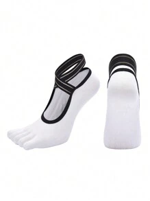 Calcetines de 5 dedos antideslizantes para mujeres para baile, entrenamiento, Pilates y yoga - Multicolor - Ver 16