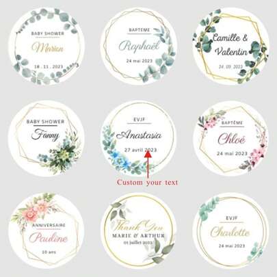 Etiquetas autoadesivas personalizadas para festa de casamento, batismo, aniversário, adesivos de casamento personalizados, selo, adesivo, multifuncional, ornamental, requintado, elegante, moderno, personalizado, exclusivo, presentes ideais para ele, ela, família, namorado, namorada, pai, mãe, trabalhadores, para aniversários, para o dia das crianças, para aniversários, para o dia dos namorados, para o dia das mães, para casamentos, para a inauguração da casa, escola, casa, escritório, Natal, noite de gala, artesanato de casamento personalizado, outono chique