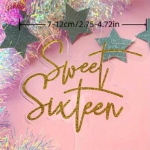 1pc Custom Acrylic Cake Topper Dessert Table Decor For Parties Unique Baking Accessory Memorable Unique Gift For Her Christmas And Halloween - Multicolor - View 2