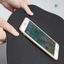 Square Bathroom Mat Absorbs Water Non-Slip Quick Drying 38x58cm - 淺灰色 - 查看 3