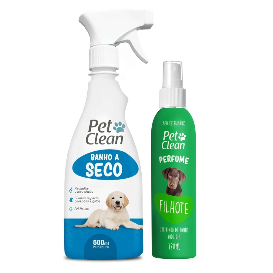 Dry Bath 500ml + Perfume For Dogs And Cats 120ml Pet Clean - 綠色 - 查看 1