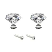 12个水晶玻璃橱柜拉手，适用于衣柜门、抽屉柜、鞋柜、厨房橱柜及其他家具，单孔1.18英寸，小型锌合金把手，家具配件 - 彩色 - 查看 15